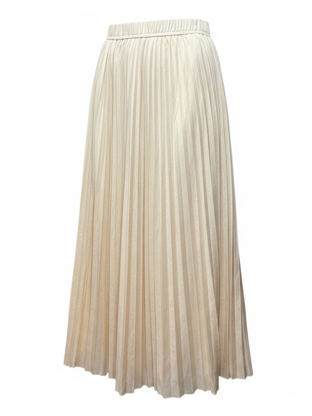 Suncoo Paris Pleated Layered Maxi Skirt in Ivory